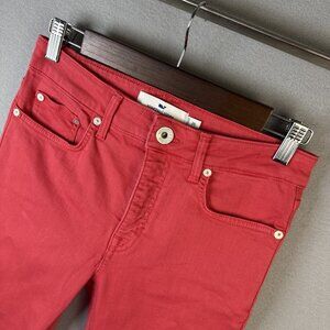 Vineyard Vines High Rise Skinny Jeans Women Size 25 Pants Cuckoo Red‎ Hot Barbie